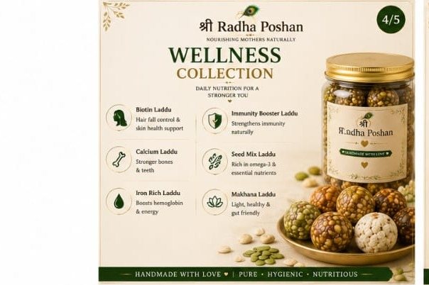 Wellness Collection laddus by Shree Radha Poshan — daily nutrition for a stronger you